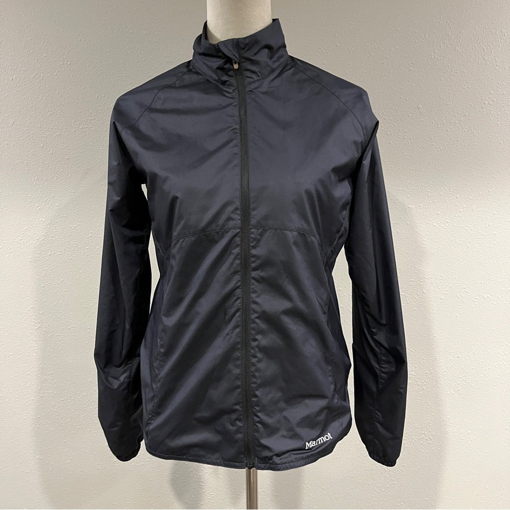 Marmot windbreaker light jacket‎ soft lining navy black